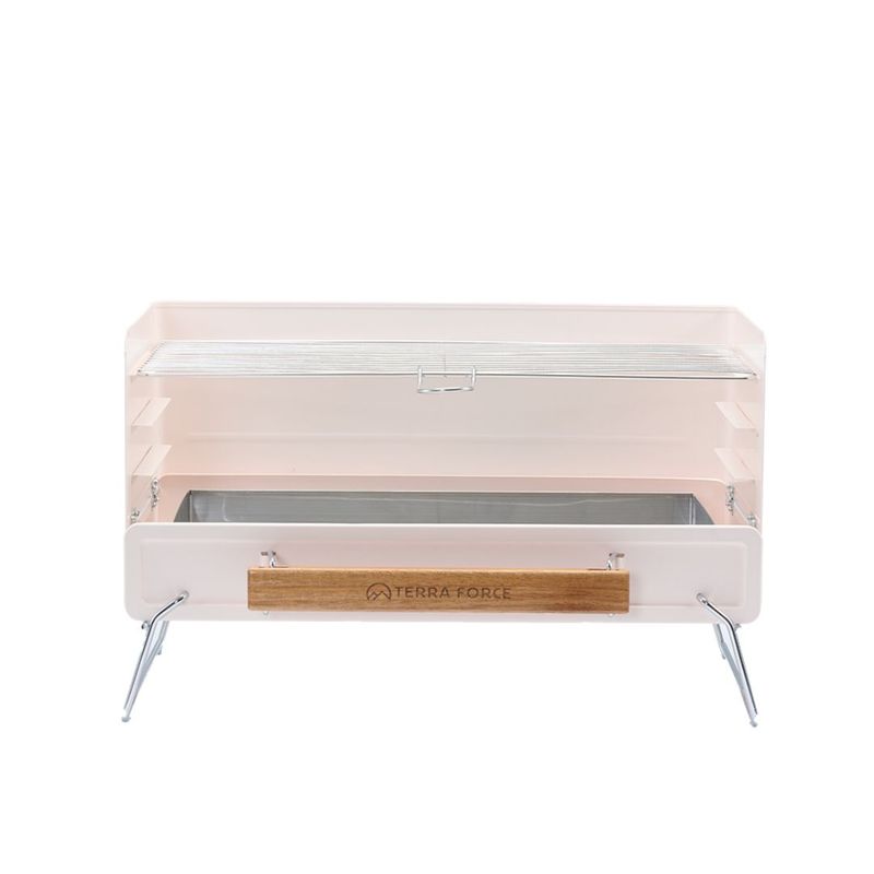 TERRA FORCE - Parrilla Portatil Plegable Sobremesa Camping - Carbon steel