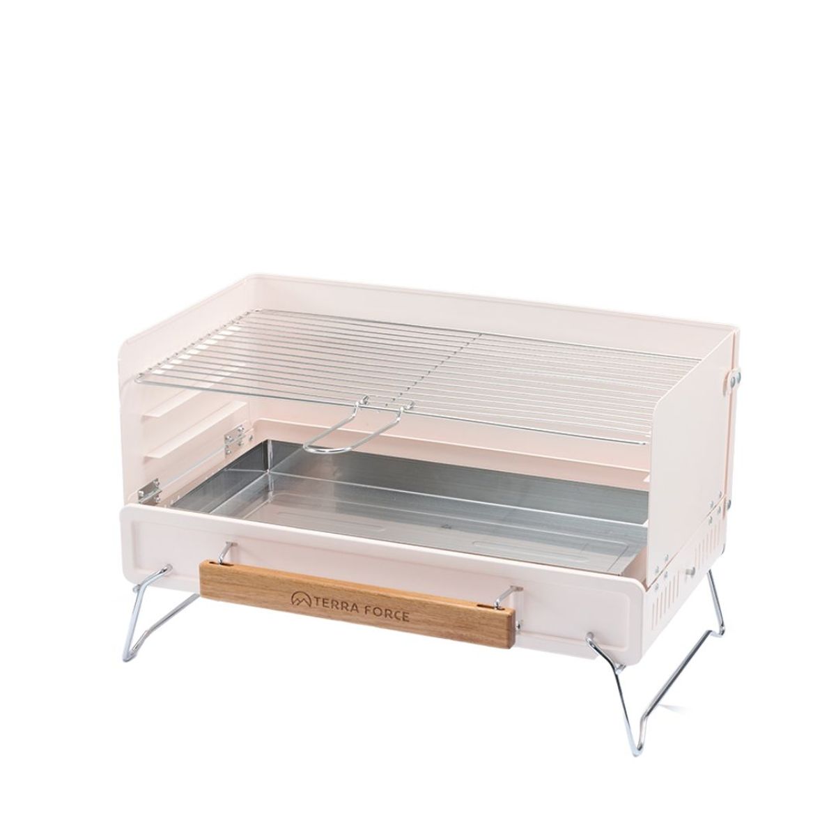 TERRA FORCE - Parrilla Portatil Plegable Sobremesa Camping