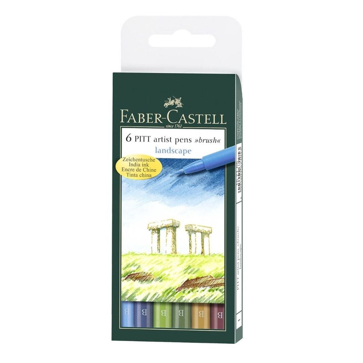 FABER-CASTELL - Set x 6 Pitt Artist Pen Brush Landscape