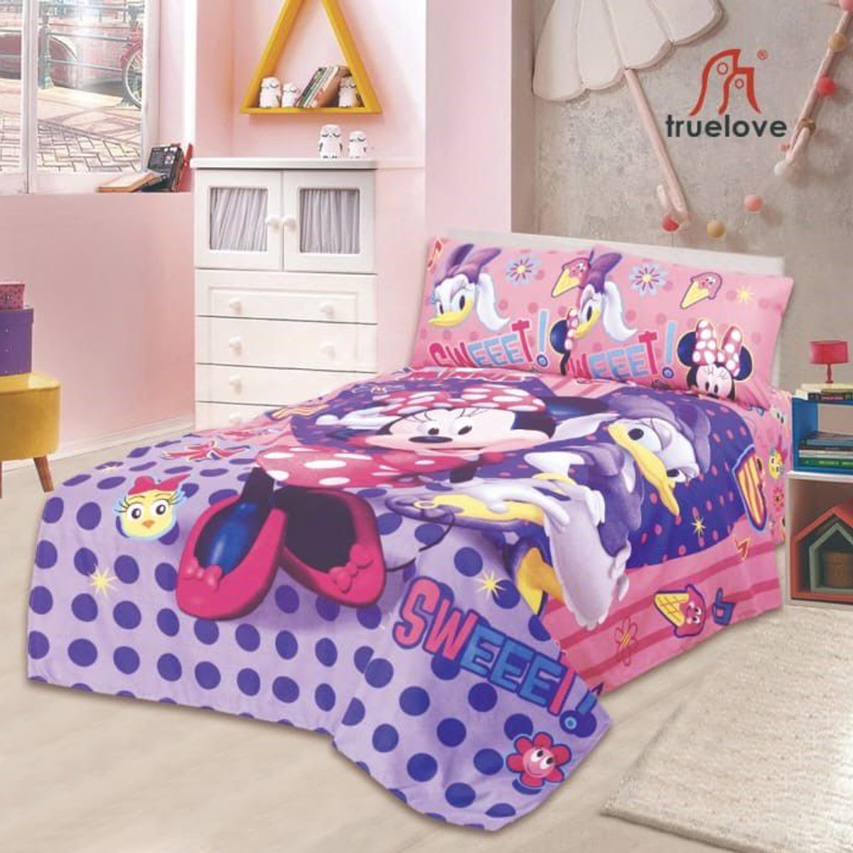 TRUELOVE - CUBRECAMA CON SHERPA  DISNEY DE 1.5 PLZ