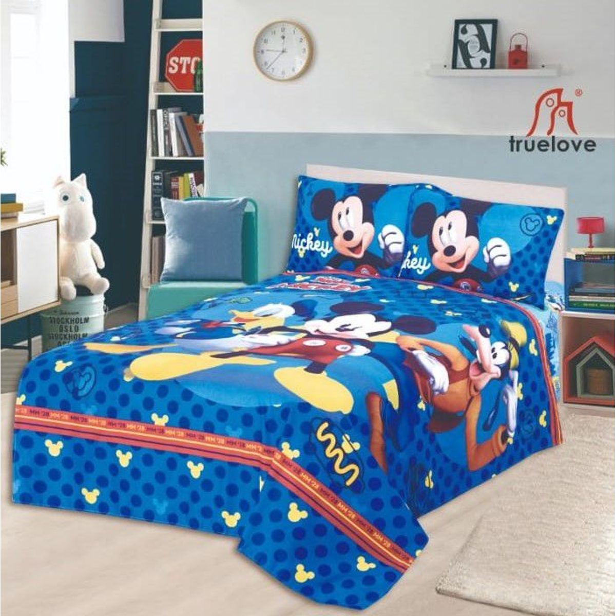 TRUELOVE - CUBRECAMA CON SHERPA  DISNEY DE 1.5 PLZ