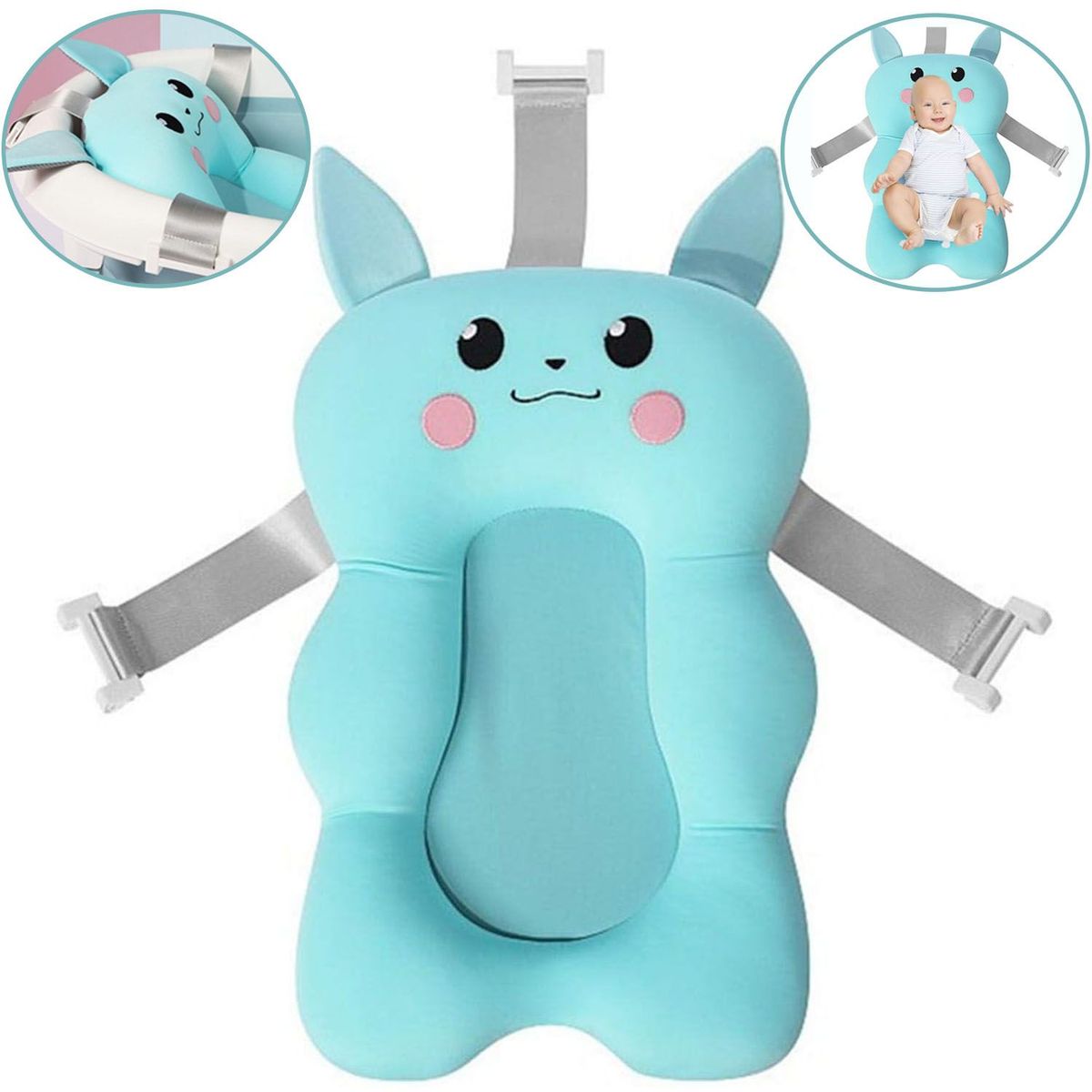 GENERICO - Almohadilla Cojín para Tina de Baño Turquesa