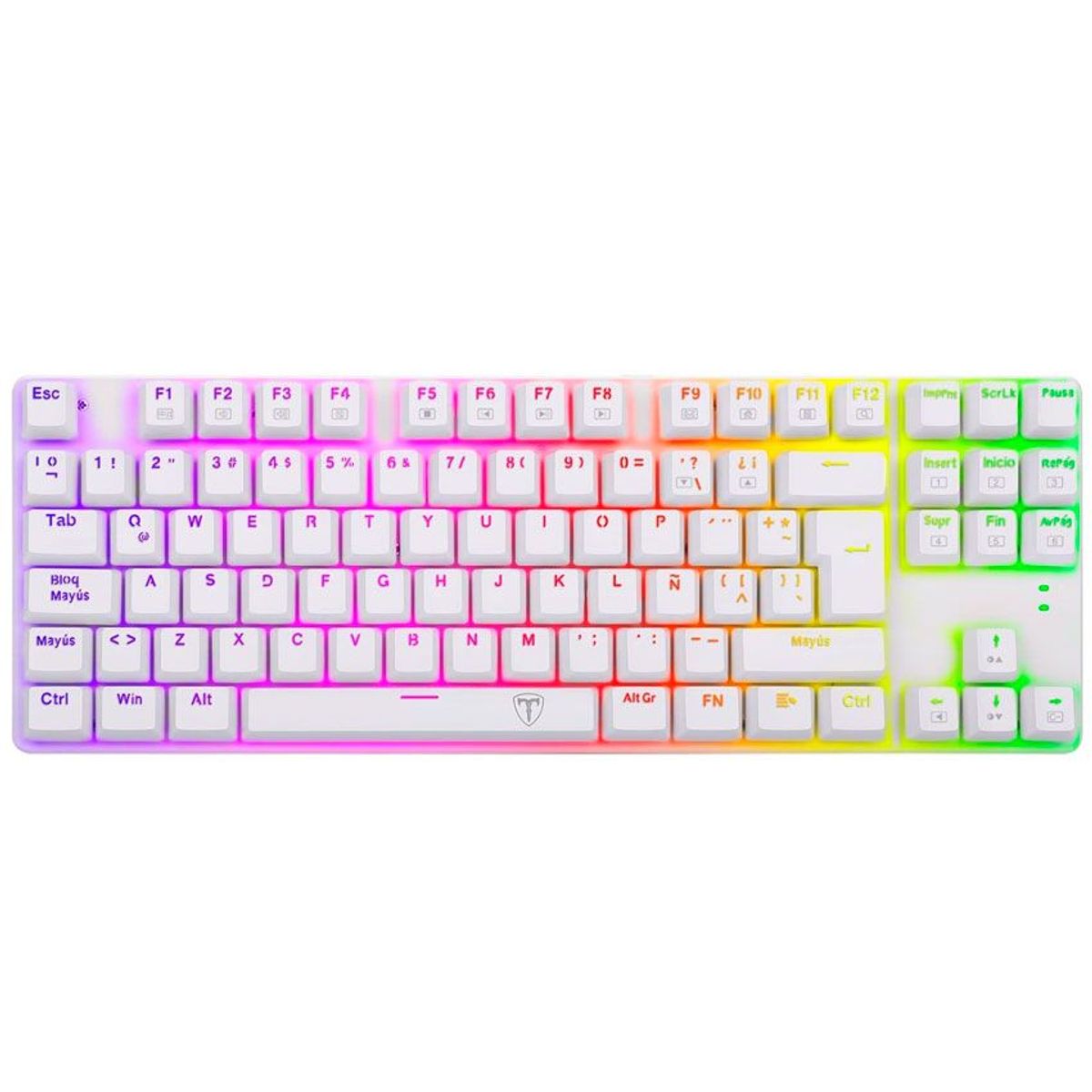 T-DAGGER - Teclado T-Dagger Bora T-TGK315 QWERTY Red español blanco