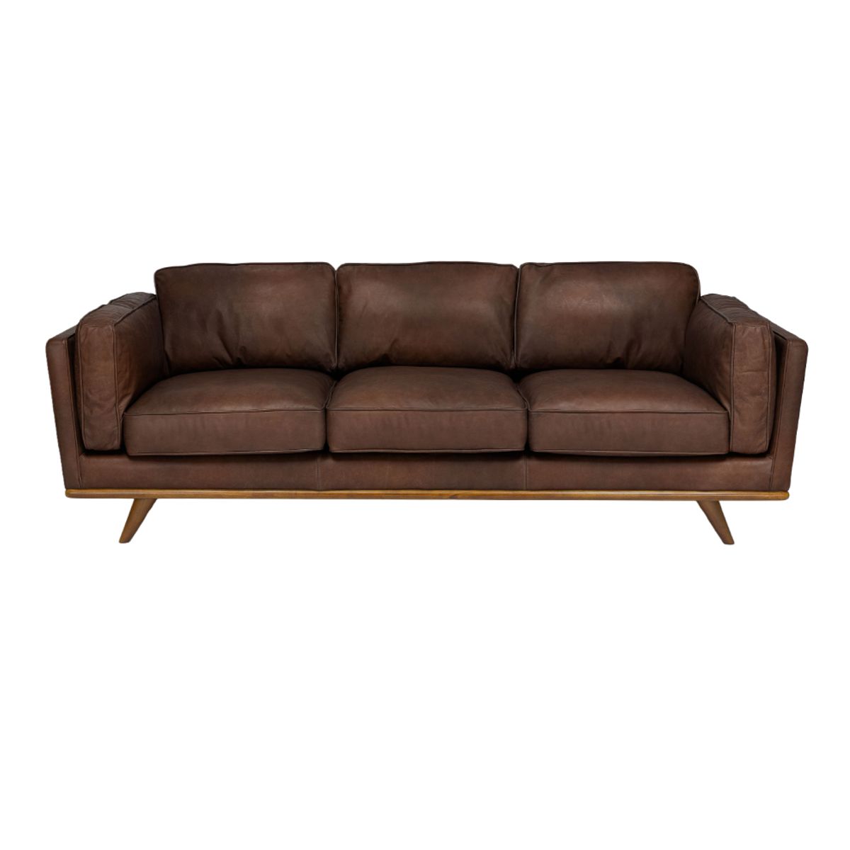 CENTRAL DECCO - SOFA 3 CUERPOS PAUL MARRON OSCURO
