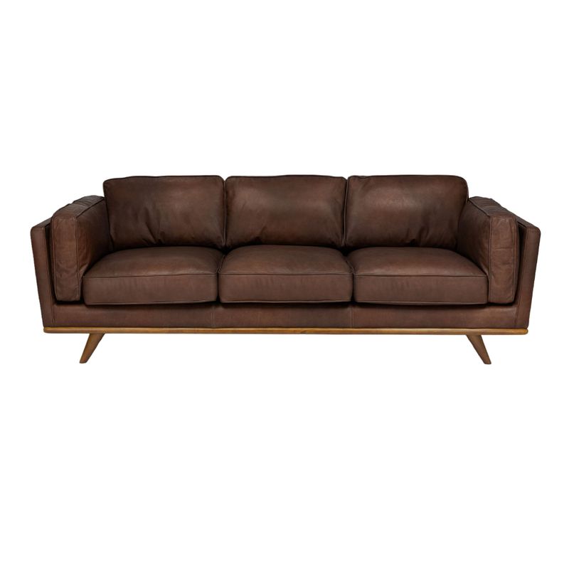 CENTRAL DECCO - SOFA 3 CUERPOS PAUL MARRON OSCURO