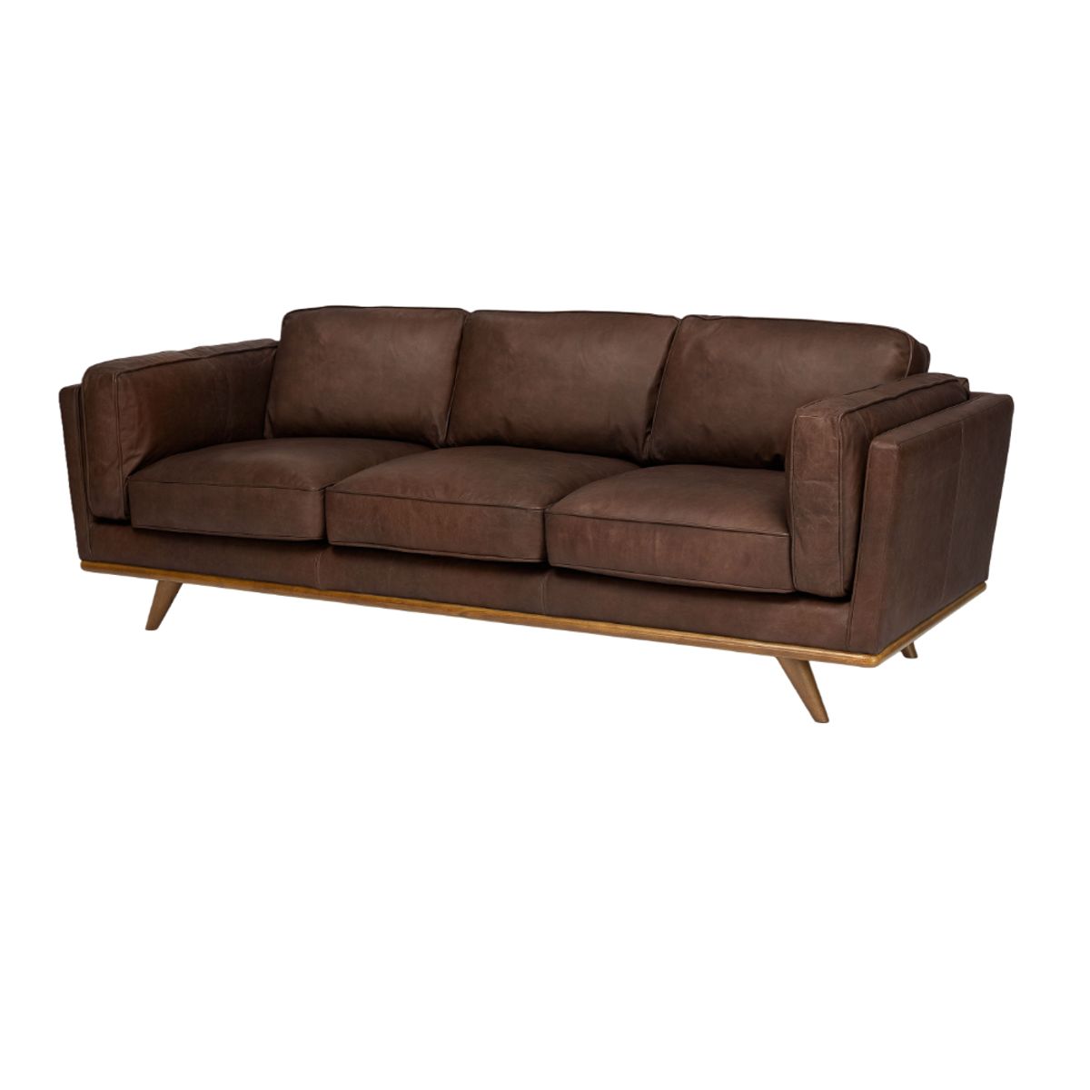 CENTRAL DECCO - SOFA 3 CUERPOS PAUL MARRON OSCURO