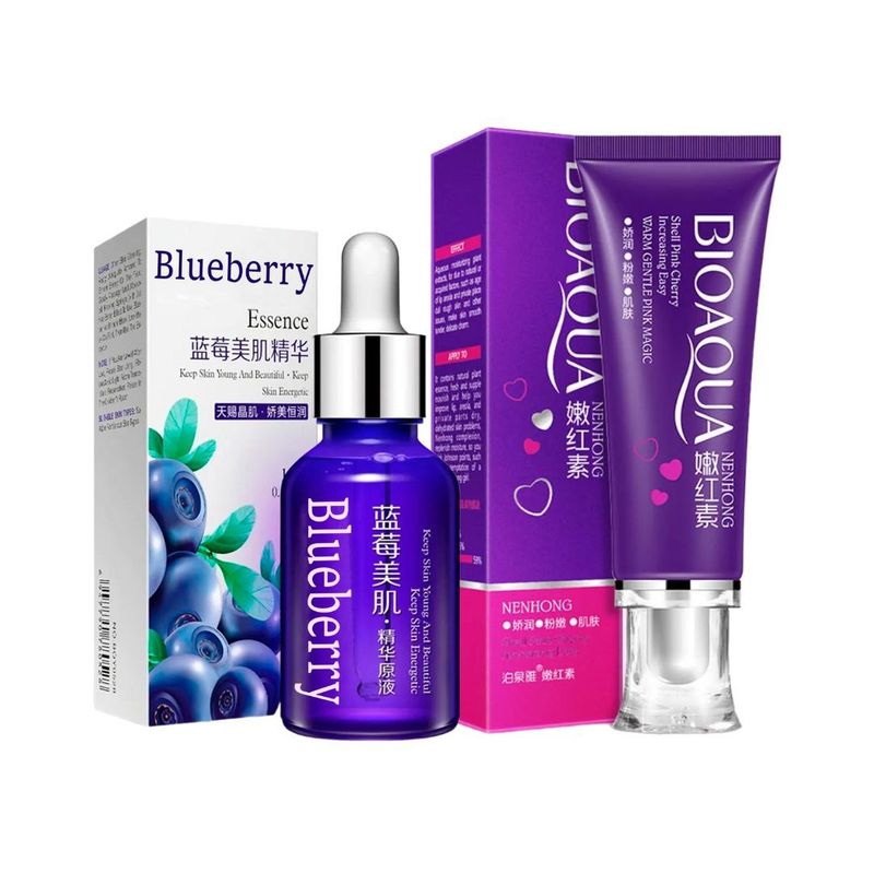 BIOAQUA - Dúo Bioaqua Crema Blanqueadora 30 Ml Y Serum Blueberry 30 Ml