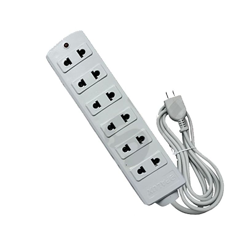 OPALUX - Extensión Eléctrica CASA OFICINA 5 Metros OPALUX - 6 Tomas