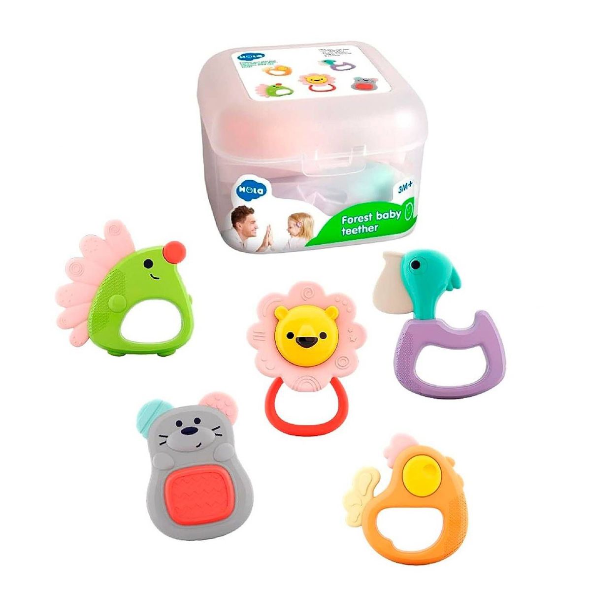 GENERICO - Mordedores de Bebes Bosque Hola E318A 5 Piezas
