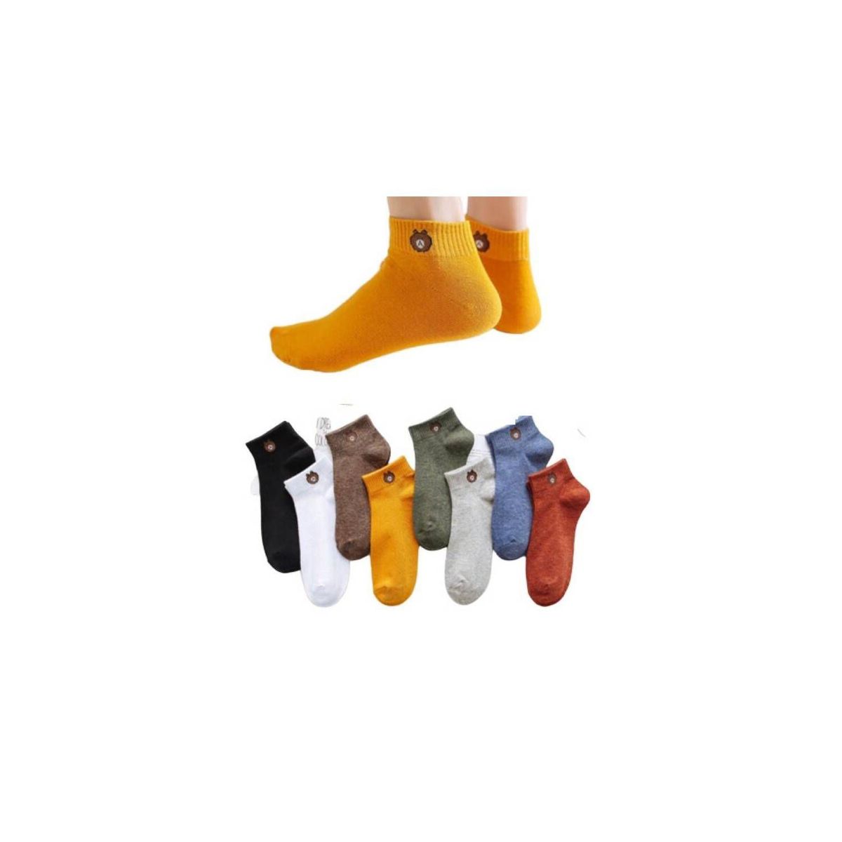 GENERICO - MEDIAS KAWAIi PACK X10 PARES OSITO