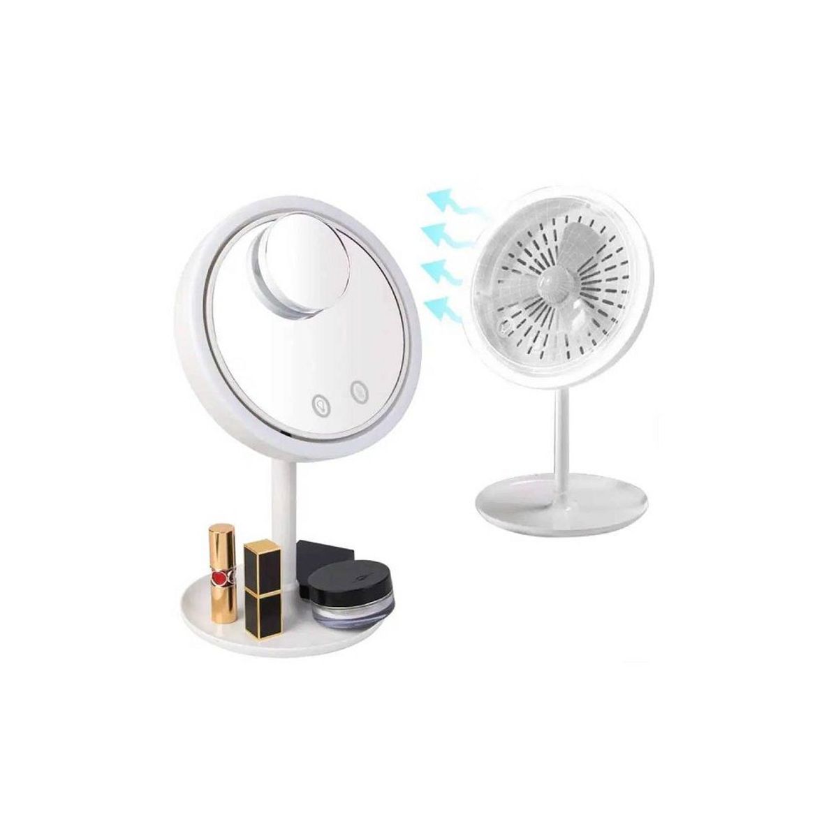 OTTOWARE - ESPEJO 3 EN 1 CIRCULAR CON LUZ LED