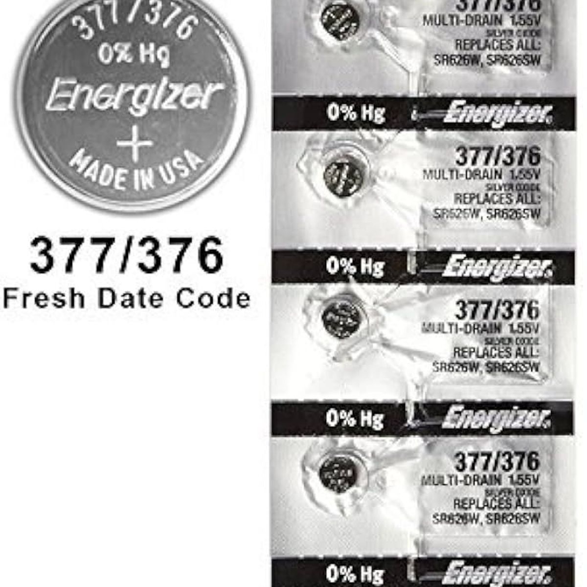 ENERGIZER - PILAS Botón  ENERGIZER 377 376  BLISTER X 5 UNIDADES