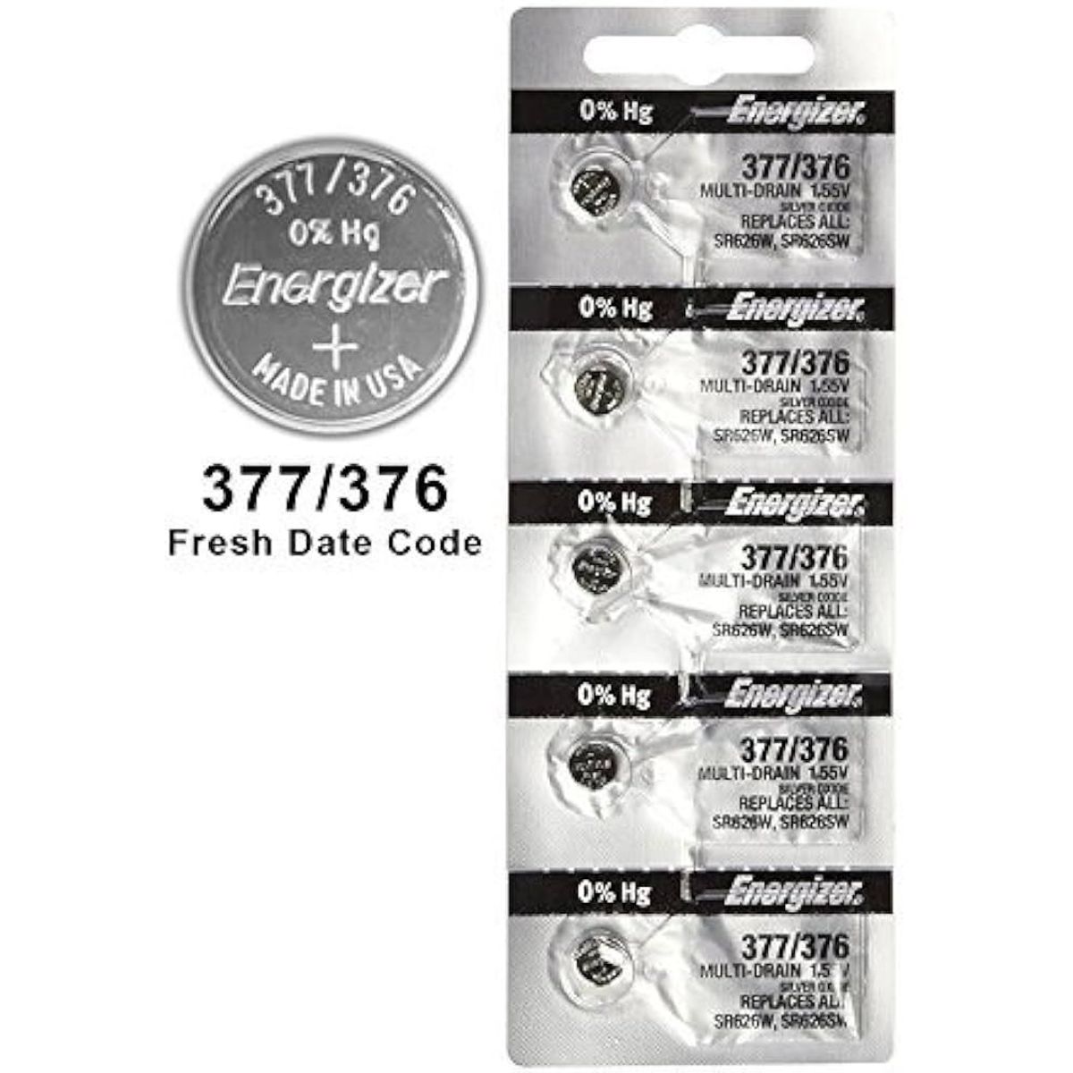 ENERGIZER - PILAS Botón  ENERGIZER 377 376  BLISTER X 5 UNIDADES