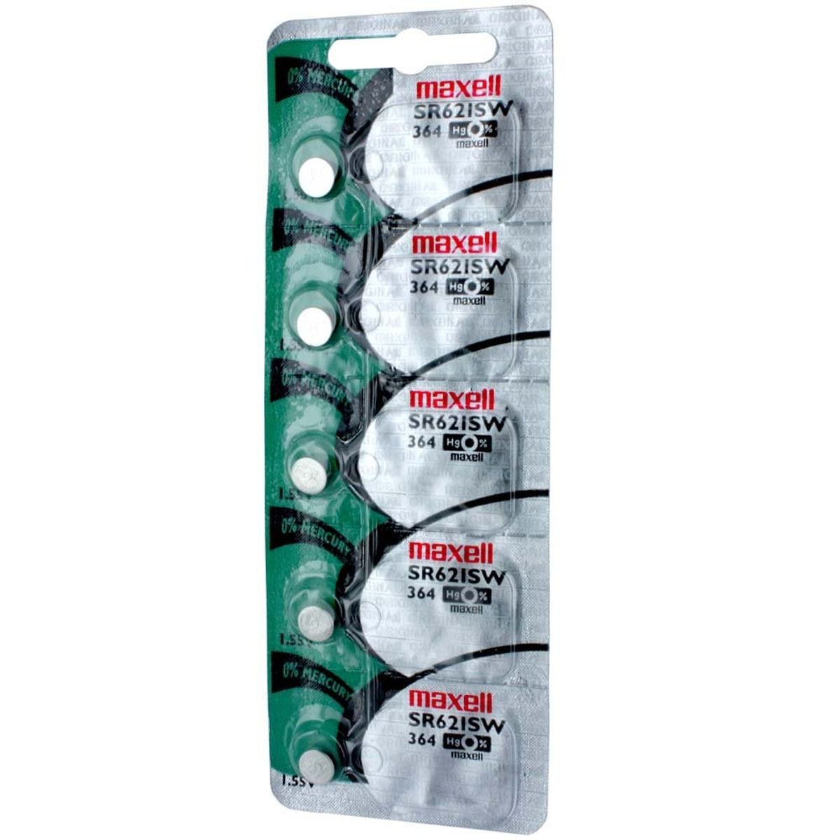 MAXELL - PILAS BOTON MAXELL SR621- 364 BLISTER X 5 UNIDADES