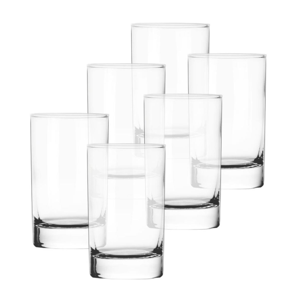 INSPIRA - Juego de 6 Vasos Lisos de Vidrio 135 ml