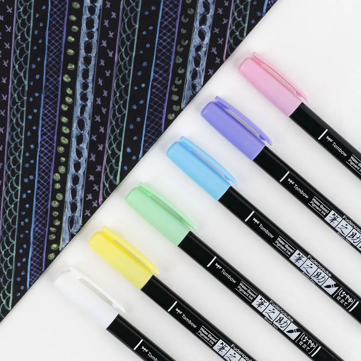 TOMBOW - Set Fudenosuke Pastel 6und