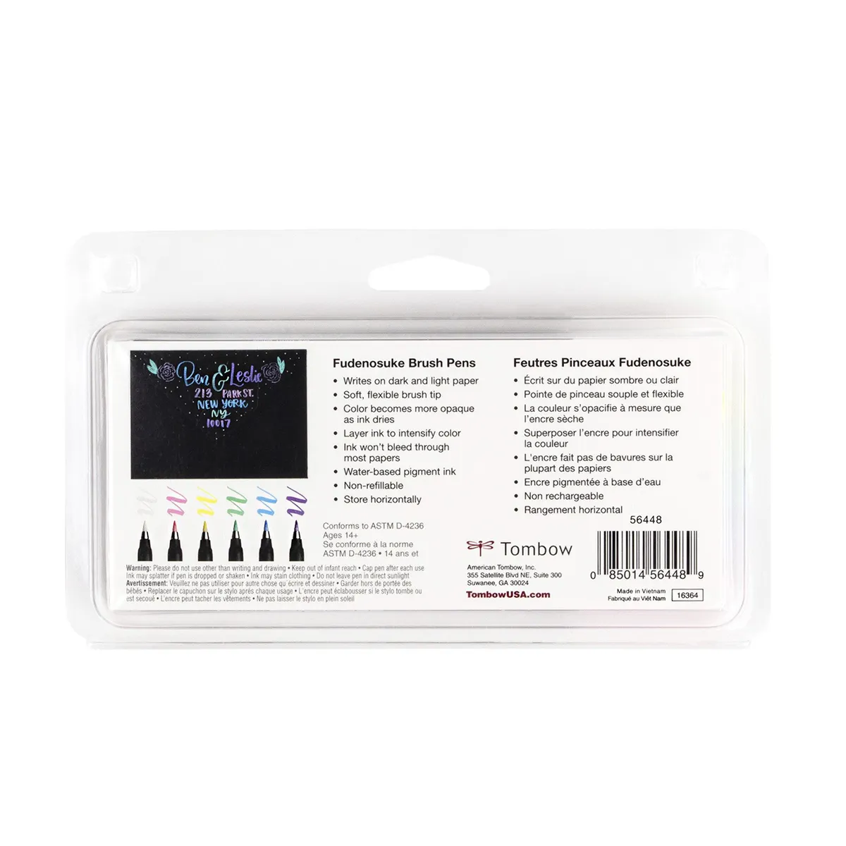 TOMBOW - Set Fudenosuke Pastel 6und