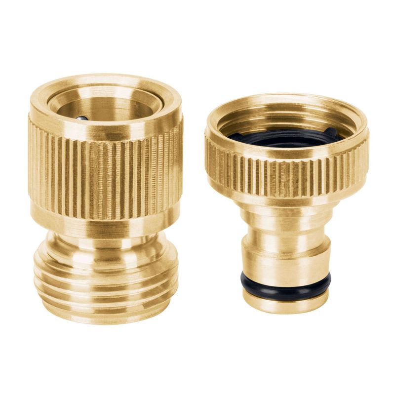 TRUPER - Conectores de laton solido sistema click para grifo Truper