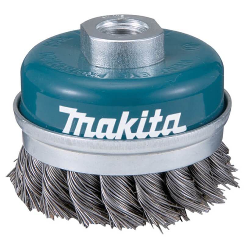 MAKITA - Grata de copa trenzada reforzada alambre 2 x 60 mm x M14