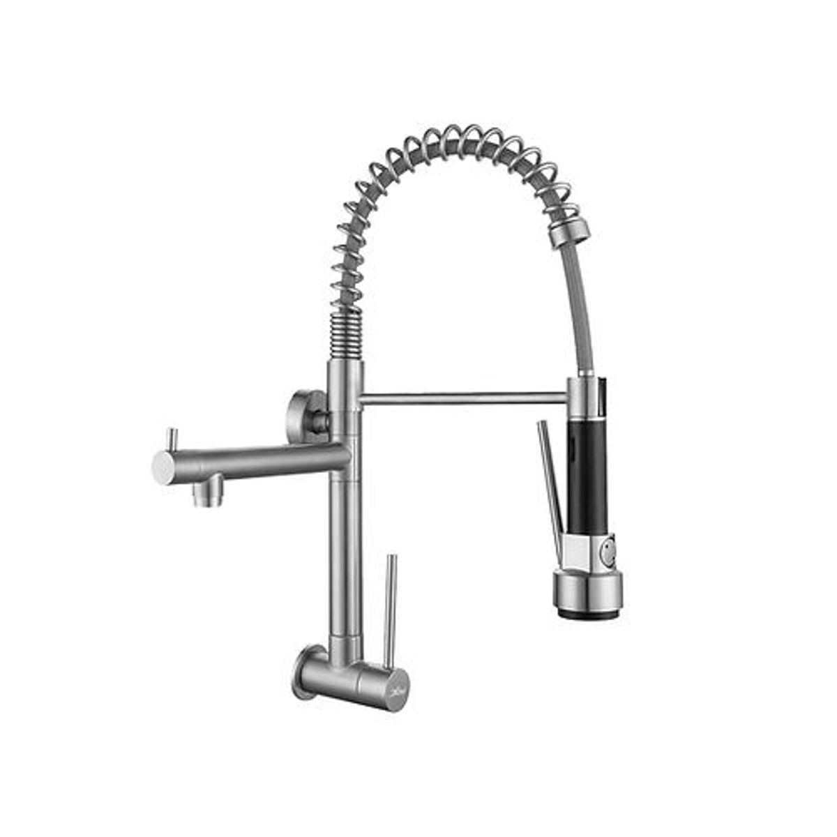 XM - Llave Ganso de Lujo con Resorte para Cocina Satinado Acero Inoxidable