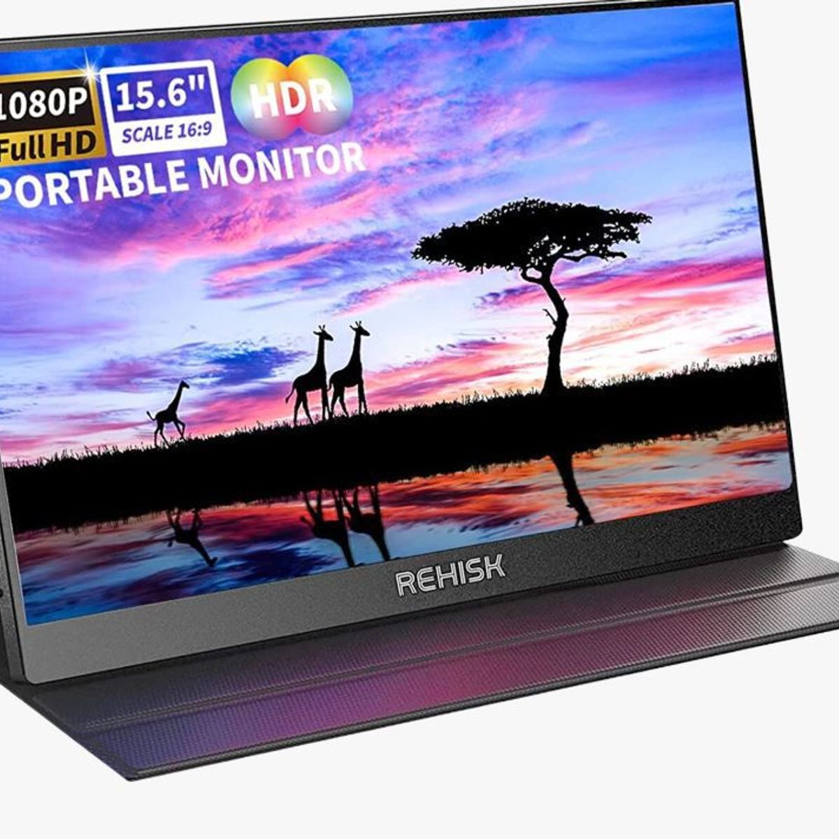REHISK - Monitor Portátil 15.6 FHD - Pantalla para PC o consolas (Full Cover)