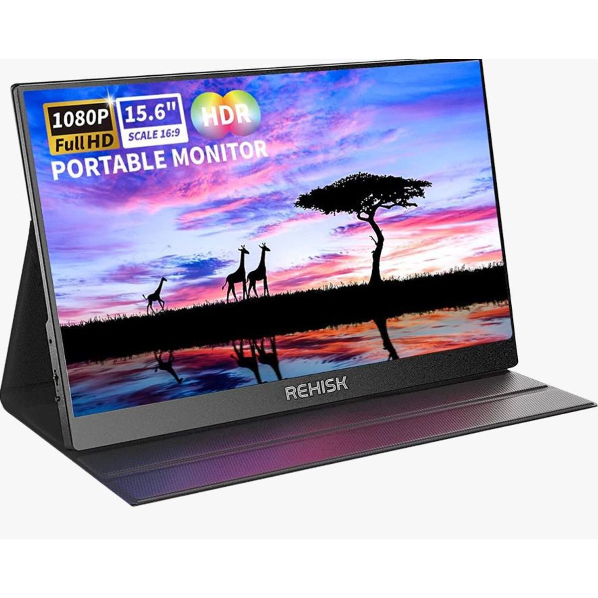 REHISK - Monitor Portátil 15.6 FHD - Pantalla para PC o consolas (Full Cover)