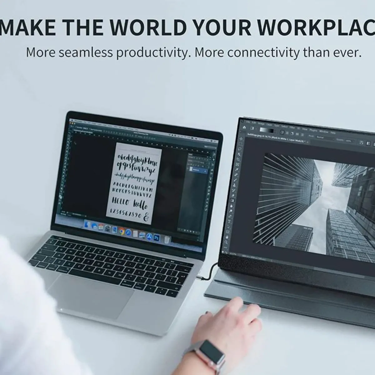 REHISK - Monitor Portátil 15.6 FHD - Pantalla para PC o consolas (Full Cover)