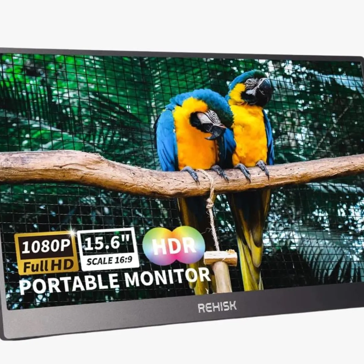 REHISK - Monitor Portátil 15.6 FHD - Pantalla para PC o consolas (Smart Cover)