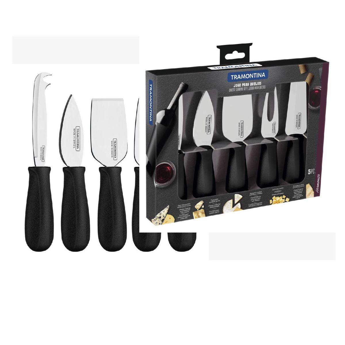 TRAMONTINA - Juego para queso TRAMONTINA  de 5 PZ
