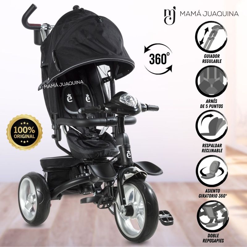 EVEZO - Triciclo Giratorio «LAHORE» Edición Limitada Black