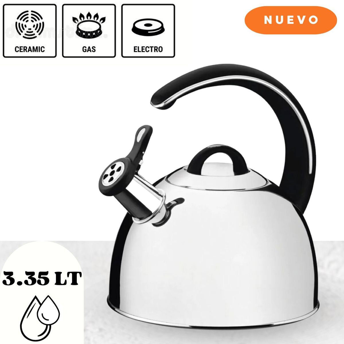 TRAMONTINA - Tetera Tramontina 3 . 35Lt Con Silbador