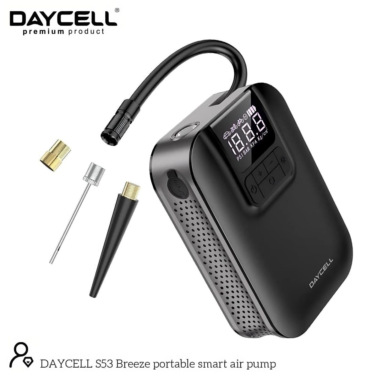GENERICO - Compresor Portatil Aire Auto Moto Inflador Llanta Daycell S53
