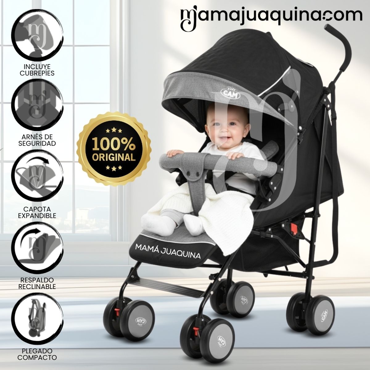 BABY - Coche Bastón «SALVATORE» Edición Limitada Black