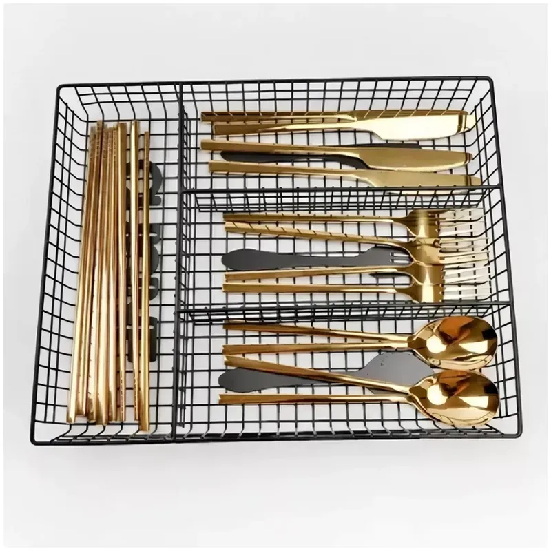 INSPIRA MARKET - Porta Cubiertos Organizador de Utensilios Negro