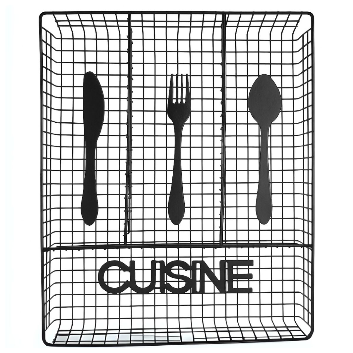 INSPIRA MARKET - Porta Cubiertos Organizador de Utensilios Negro