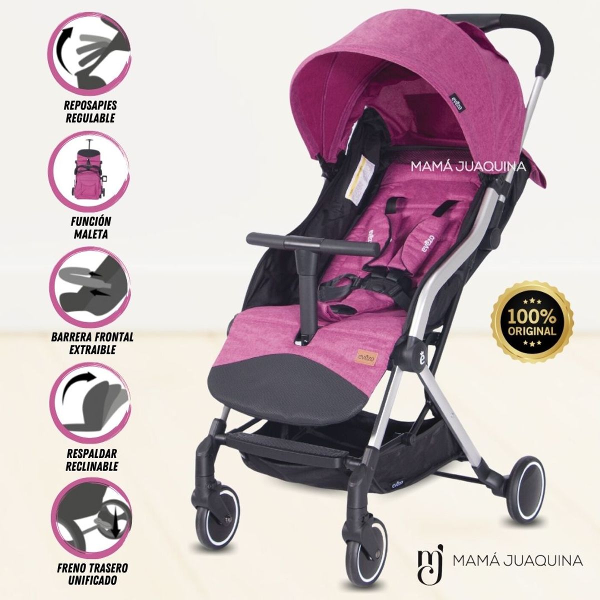 EVEZO - Coche Maleta «NORUEGA» Edición Limitada Pink