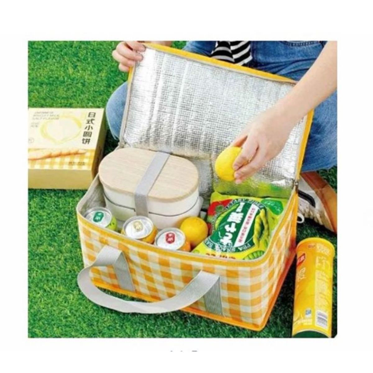 GENERICO - BOLSO PARA PICNIC A1 AMARILLO