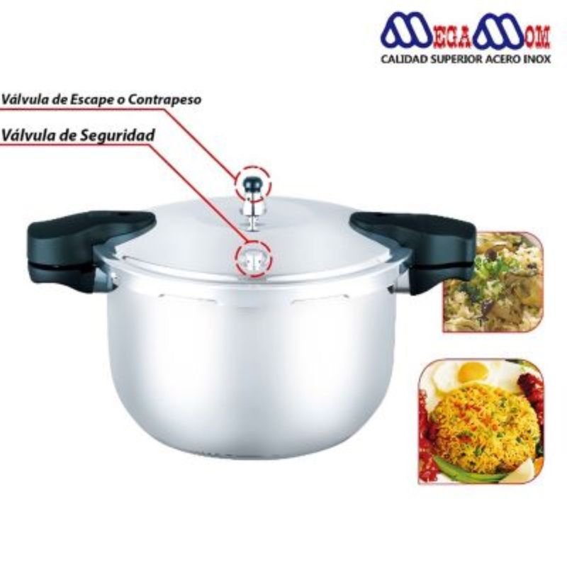 MEGAMOM - Olla a Presión Megamom 17 Litros Acero Inoxidable MM-17LSS