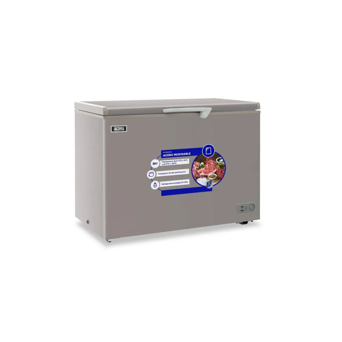 ILUMI - Congeladora Ilumi TFI-3400DG 340 Litros Gris