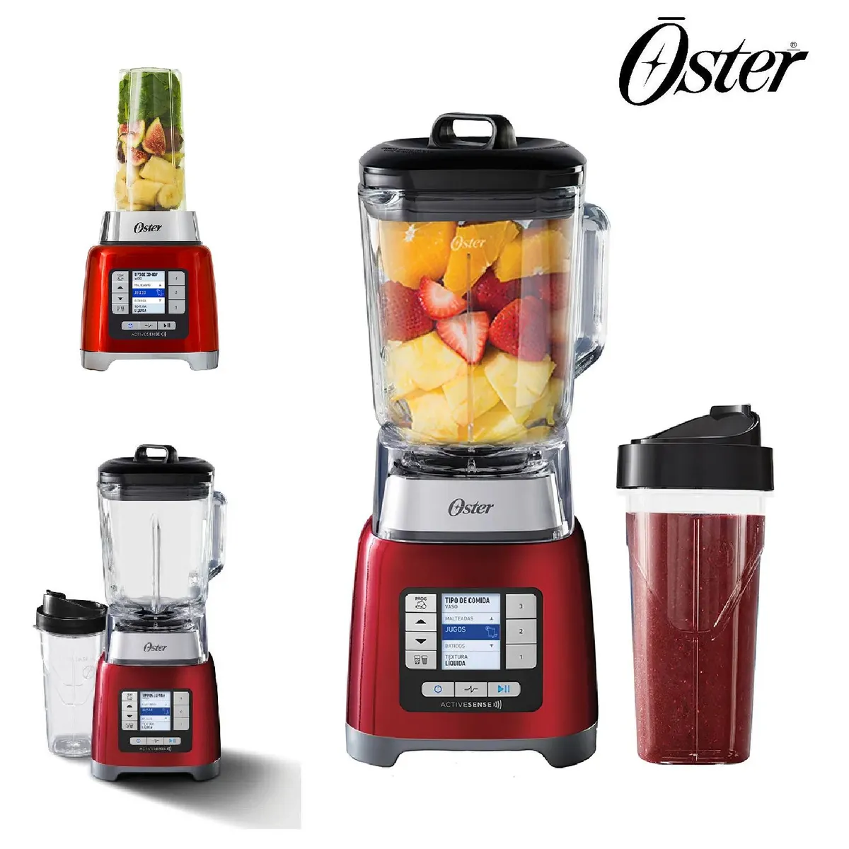 OSTER - Licuadora Oster con Blend-N-Go BLSTTDGRBG -Rojo