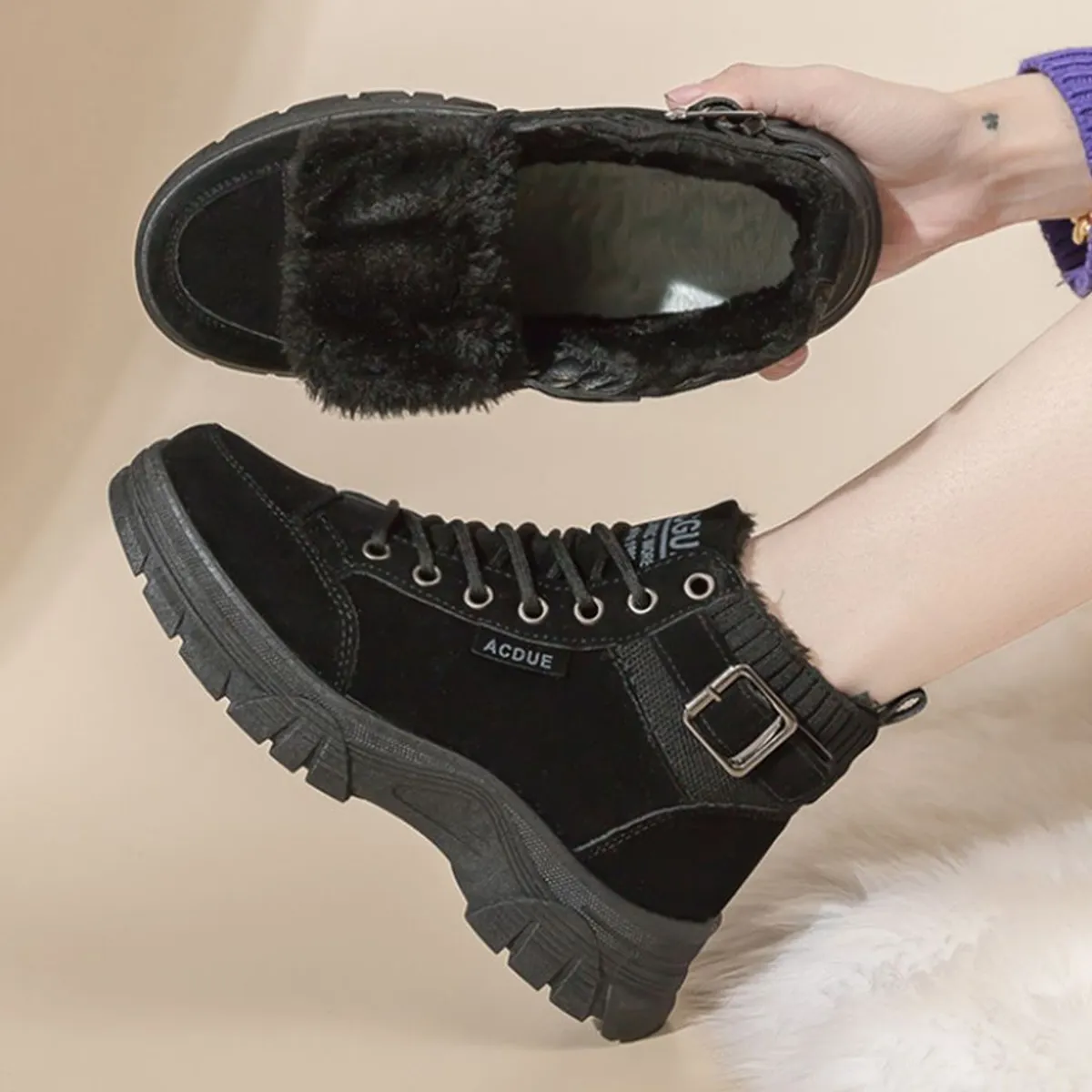 GENERICO - Botas de Invierno para Mujer Urbano - Negro