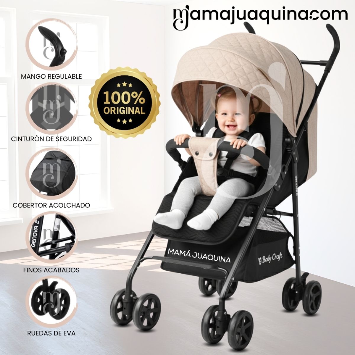 BABY - Coche Bastón «SURINAM» Edición Limitada Beige