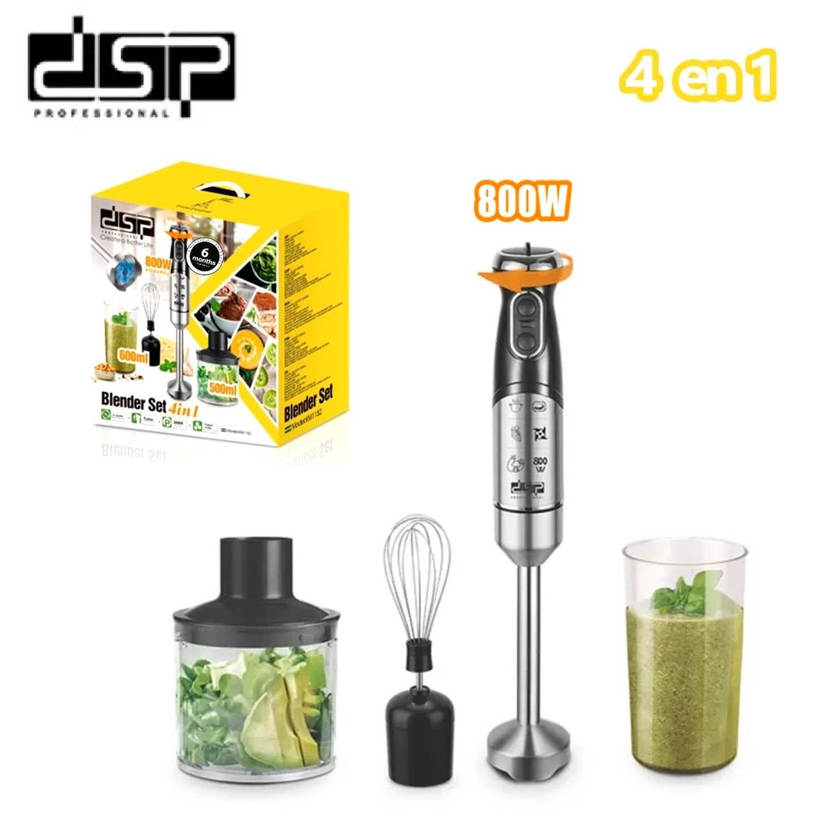 Dsp - Batidora de Inmersión DSP 4 en 1 MK-Y20273