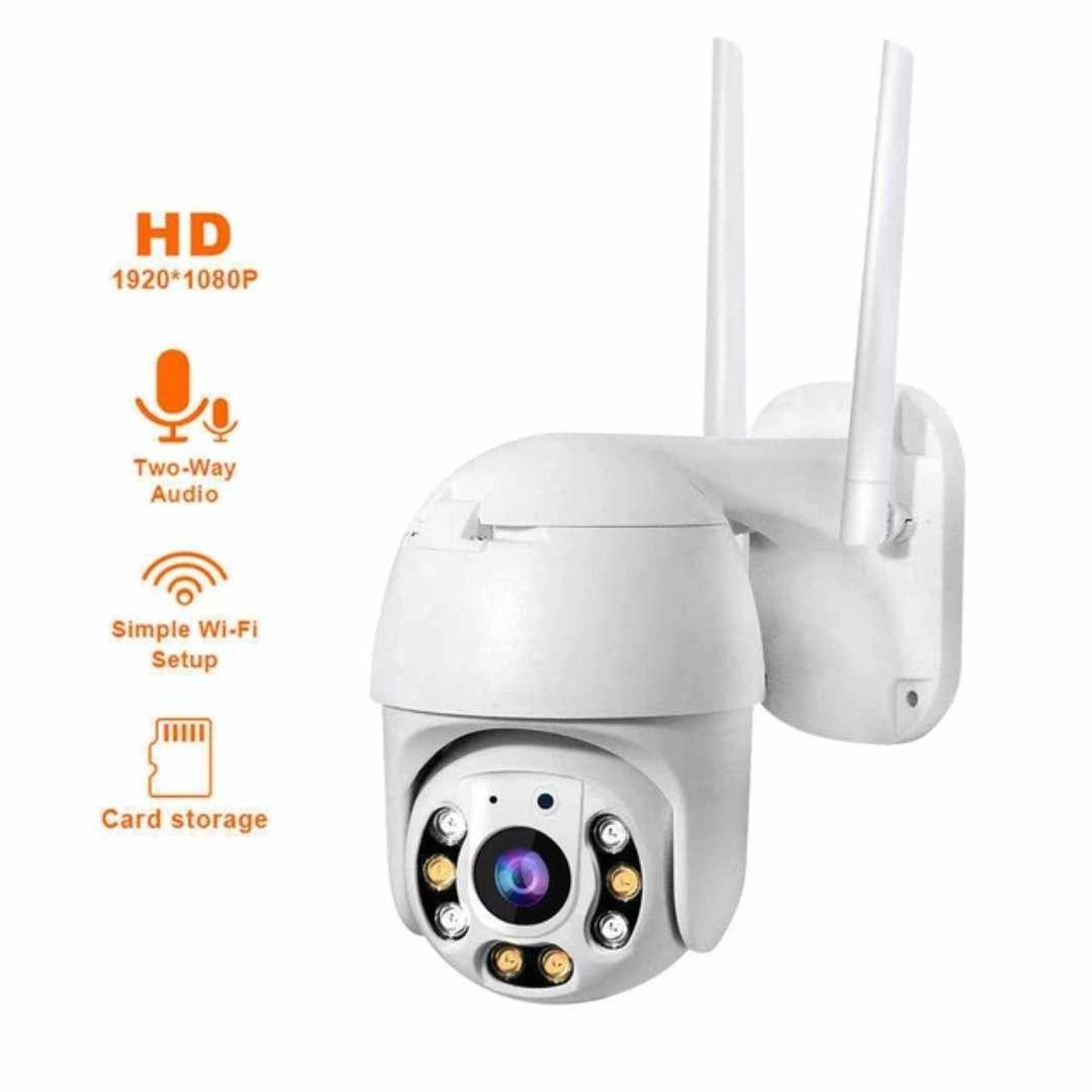 GENERICO - Camara Seguridad IP Full HD Exterior WiFi Sensor Movimiento