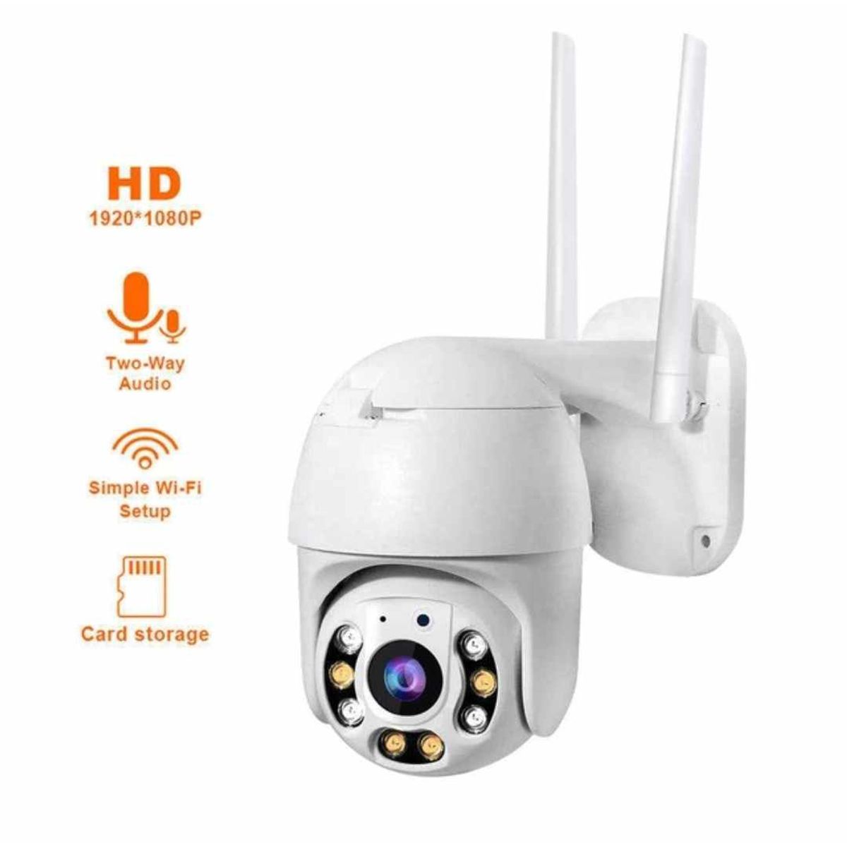 GENERICO - Camara Seguridad IP Full HD Exterior WiFi Sensor Movimiento