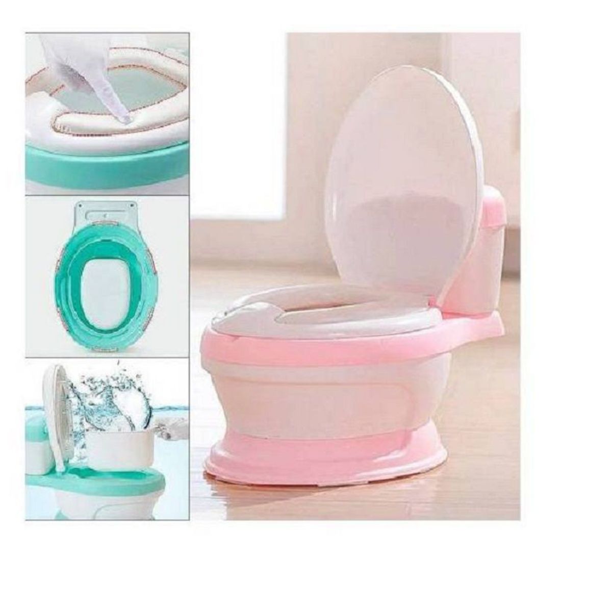 GENERICO - Inodoro Basin de Entrenamiento Musical para Niñas Rosado