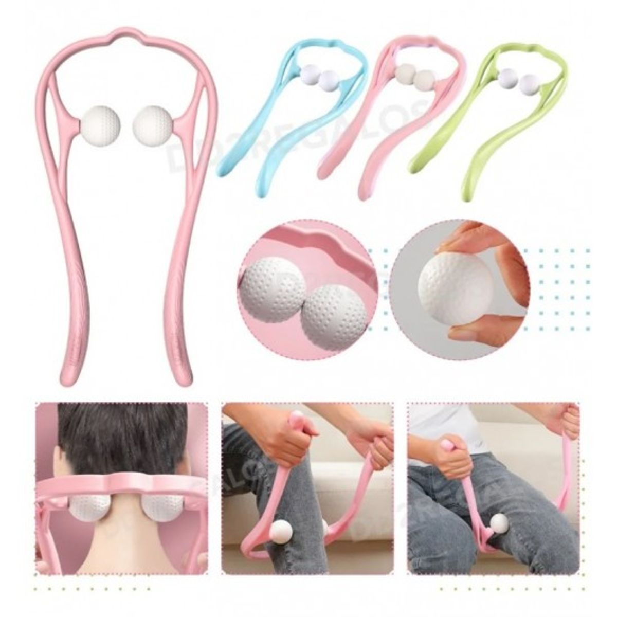 GENERICO - Masajeador de plástico para cuello y hombros punto de presión