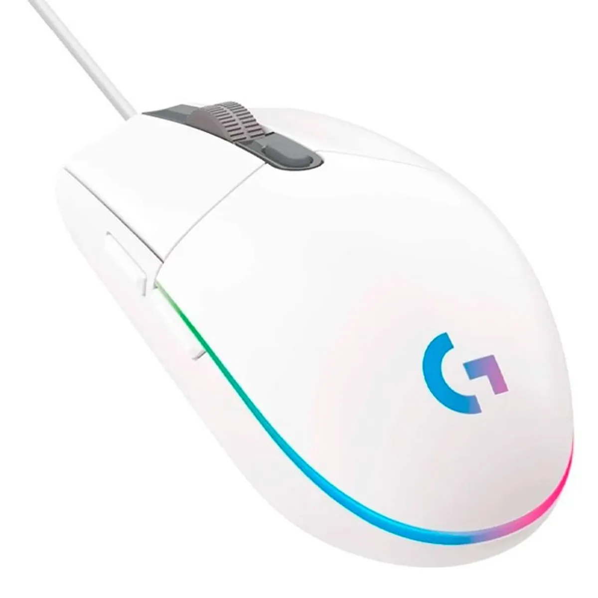 LOGITECH - Mouse Logitech G203 BLANCO RGB LIGHTSYNC Con 6 Botones Para Juegos