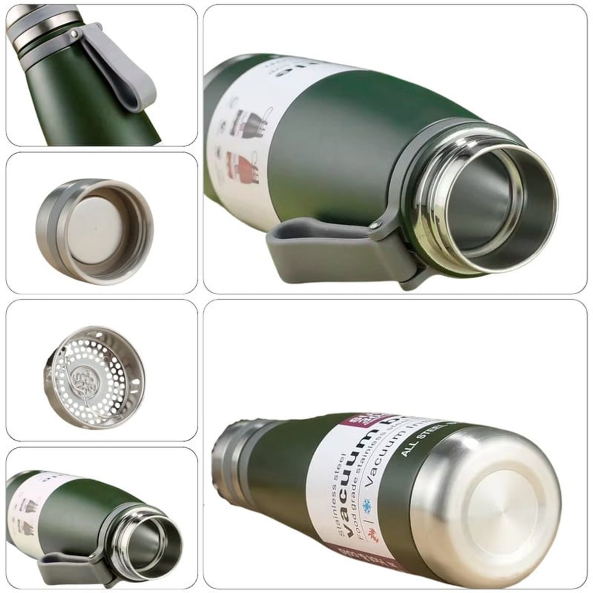 PENTHA - Termo Tomatodo De 1 . 2 Litros Acero Inoxidable Color Verde