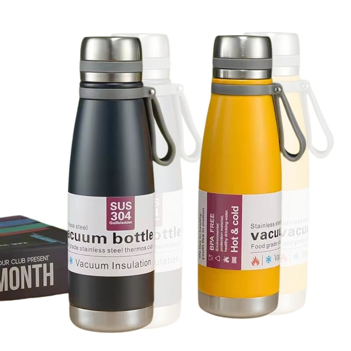 PENTHA - Termo Tomatodo De 800 ML Acero Inoxidable Color Amarillo